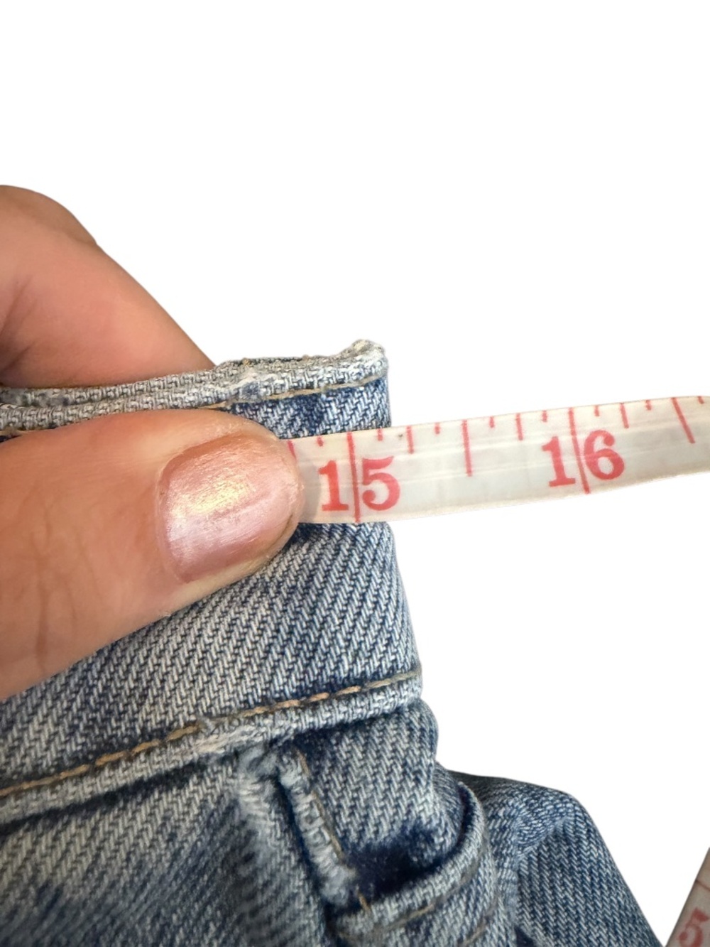Straight Leg Blue Denim Jeans - Picture 6 of 9